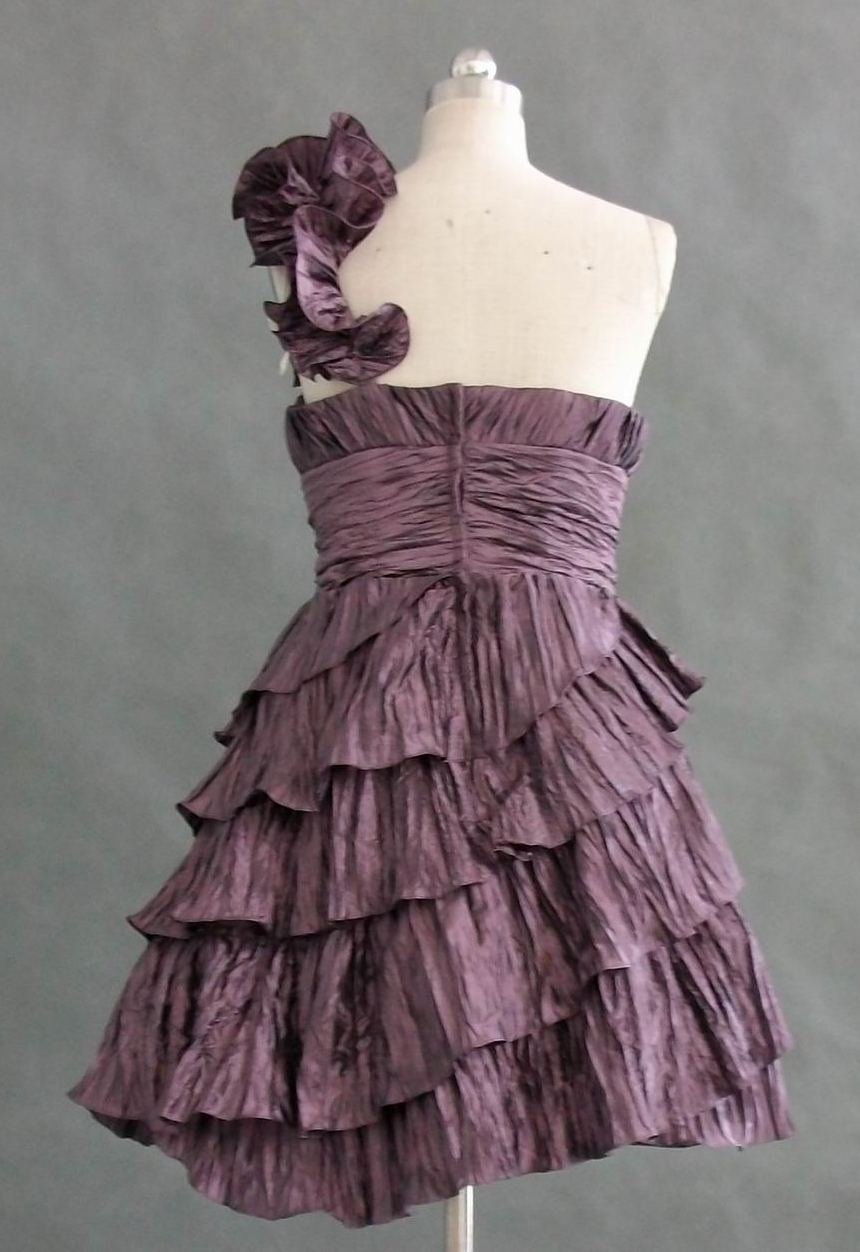 quinceanera one shoulder flower dress